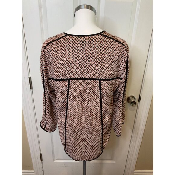 BCBG Max Azria Red Black White Megan Polka Dot Top, Size Small - Picture 4 of 5